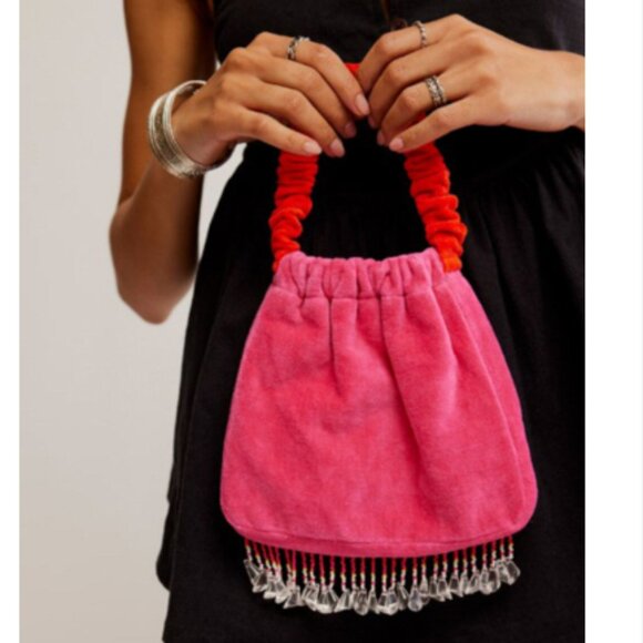 new Free People Vancouver Velvet Clutch 2S7 - Picture 3 of 6